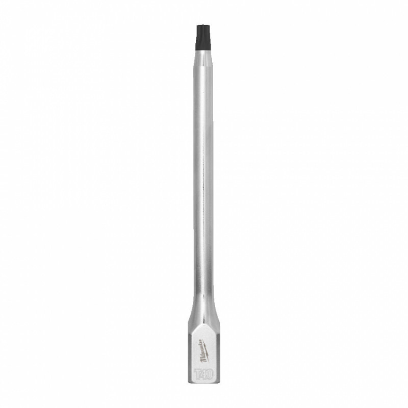 Головка торцева хромована 1/4'' MILWAUKEE подовжена з бітою Torx, T40-4932500444