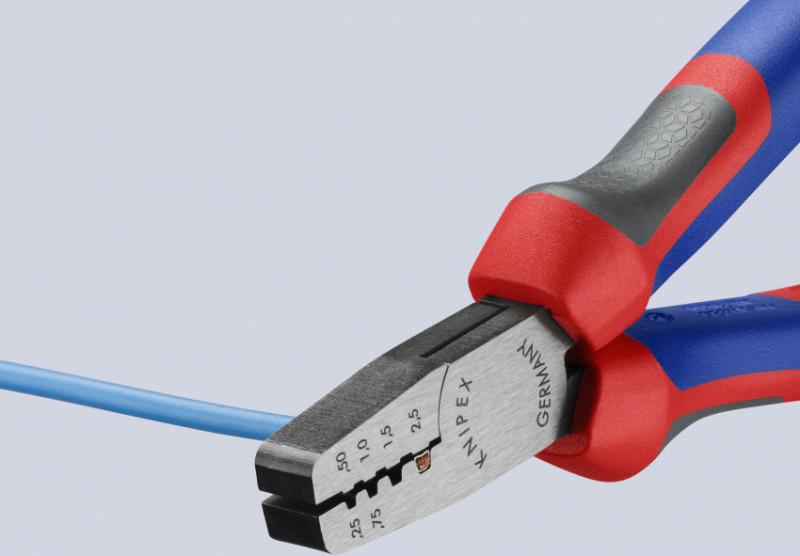 Інструмент для обтиску контактних гільз 0,25-16,0мм.кв.,145мм KNIPEX 97 62 145 А SB, фосфатований-97 62 145 A SB