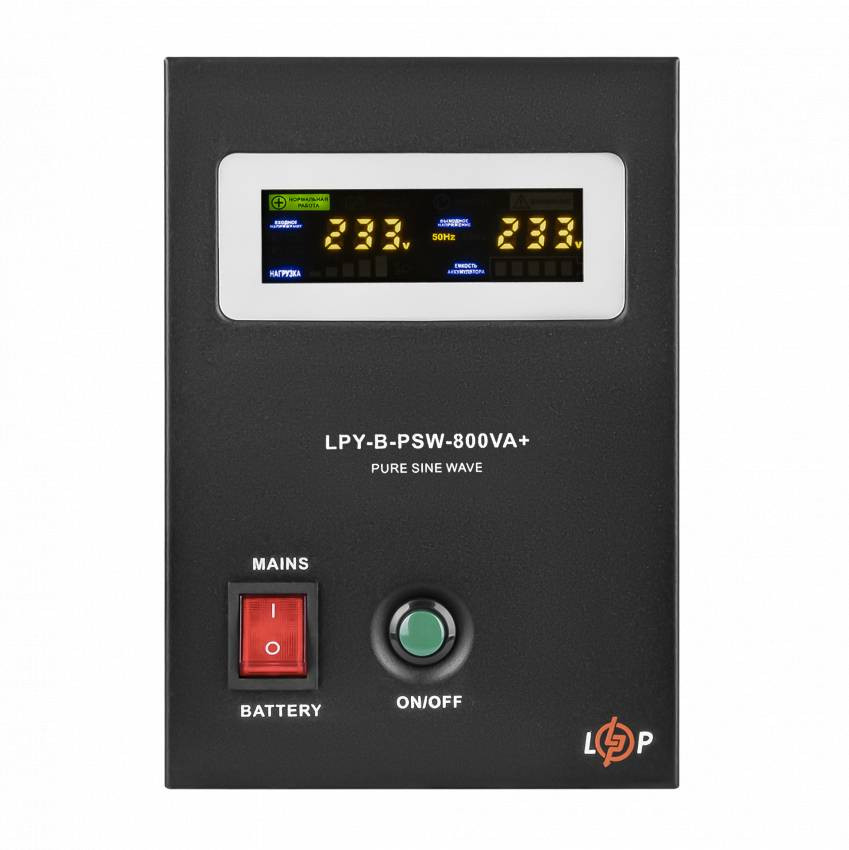 Комплект резервного живлення LP (LogicPower) ДБЖ + літієва (LiFePO4) батарея (UPS B800 + АКБ LiFePO4 640W)-