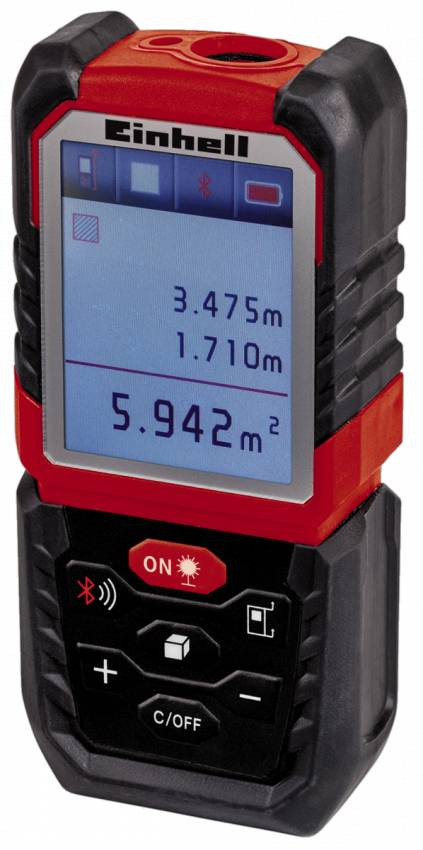 Лазерний далекомір TE-LD 60, 0.05-60м, /- 2 мм/м, Bluetooth, чохол, пам'ять на 50 вимірів-2270085