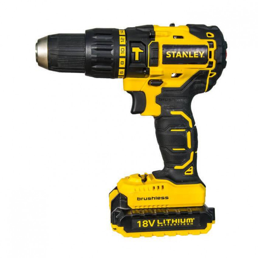 Дриль-шуруповерт акумуляторний безщітковий ударний STANLEY SBH20D2K-SBH20D2K