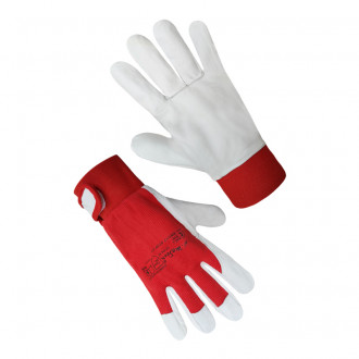 Рукавички робочі комбіновані тканина / біла шкіра Rtop-EX, 9 розмір  Шкіра/тканина (69456)-[articul]