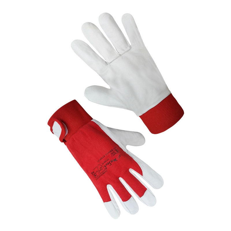 Рукавички робочі комбіновані тканина / біла шкіра Rtop-EX, 9 розмір  Шкіра/тканина (69456)-69456