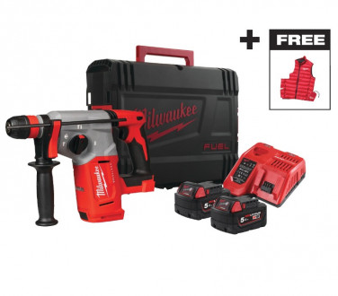Перфоратор акумуляторний безщітковий SDS PLUS MILWAUKEE FIXTEC M18 BLHX-502X + жилетка-[articul]