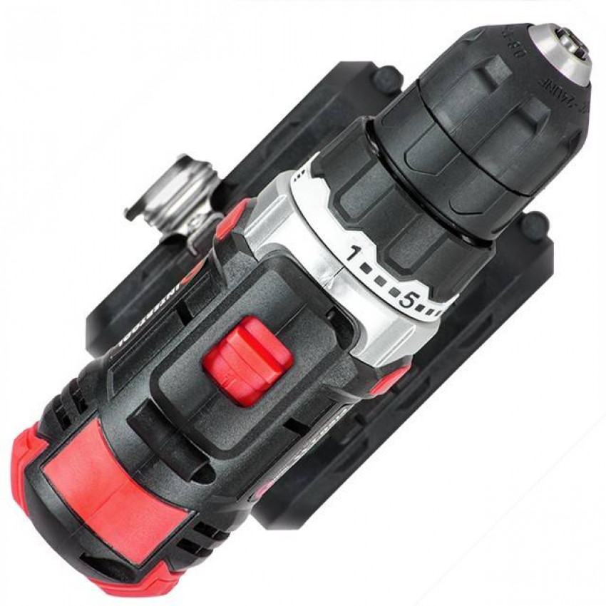 Дриль-шурупокрут акумуляторний Li-Ion 18 В, 25 Nm, 0-400/0-1500 об/хв, 2x2.0 Аг INTERTOOL WT-0314-WT-0314