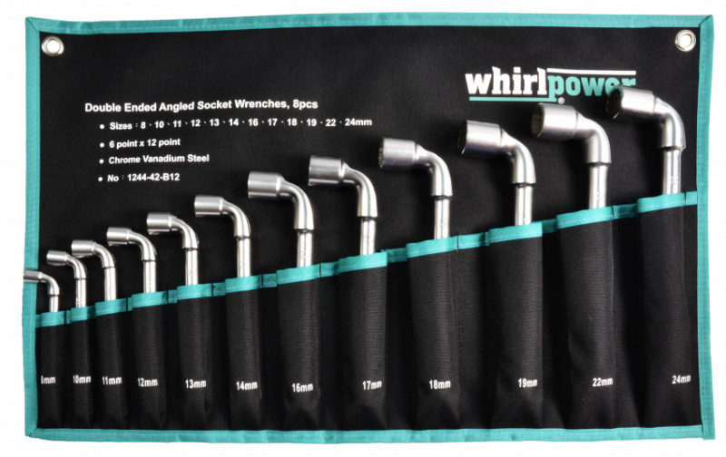Набір ключів торцевих Г-под. 8-24мм 12од чохол-1244-42-B12