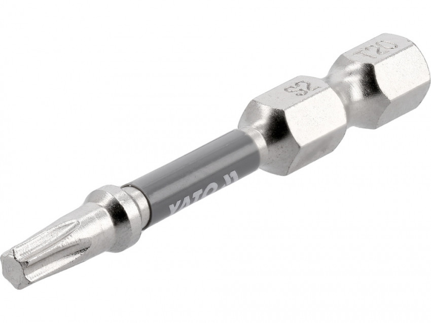 Насадка викруткова YATO; "TORX" T20 х 50 мм. шпиндель 6-гран- 1/4", покрита нікелем, 2 шт.[10]-YT-78033