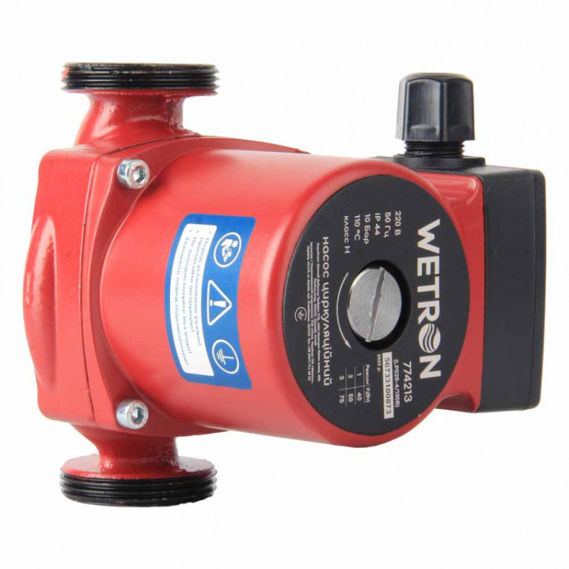 Насос циркуляційний Hmax 6м Ø1½ 180мм (сірий) гайка Ø1 Katran (774233)-774233