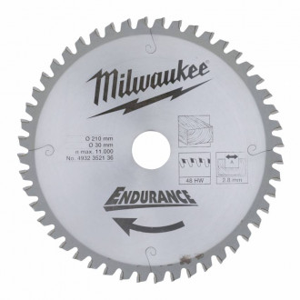 Диск пильний MILWAUKEE, Ø210/30мм, 48 зуб.-[articul]