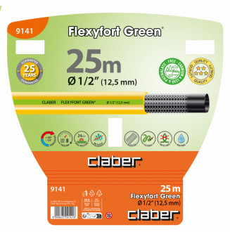 Шланг поливальний 1/2&quot; 25м Flexyfort Green, жовтий з зел. полосою