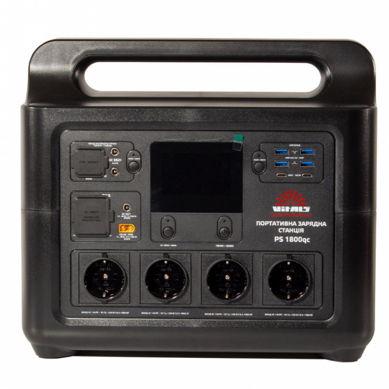 Портативна зарядна станція Vitals Professional PS 1800qc-195187