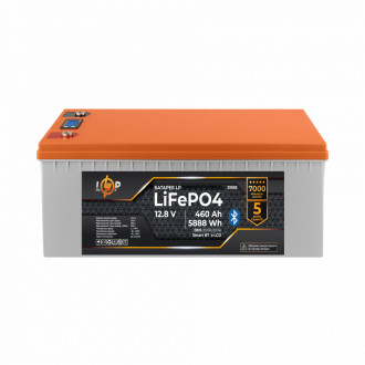 Акумулятор LP LiFePO4 12,8V - 460 Ah (5888Wh) (BMS 200A/200А) пластик LCD Smart BT-[articul]