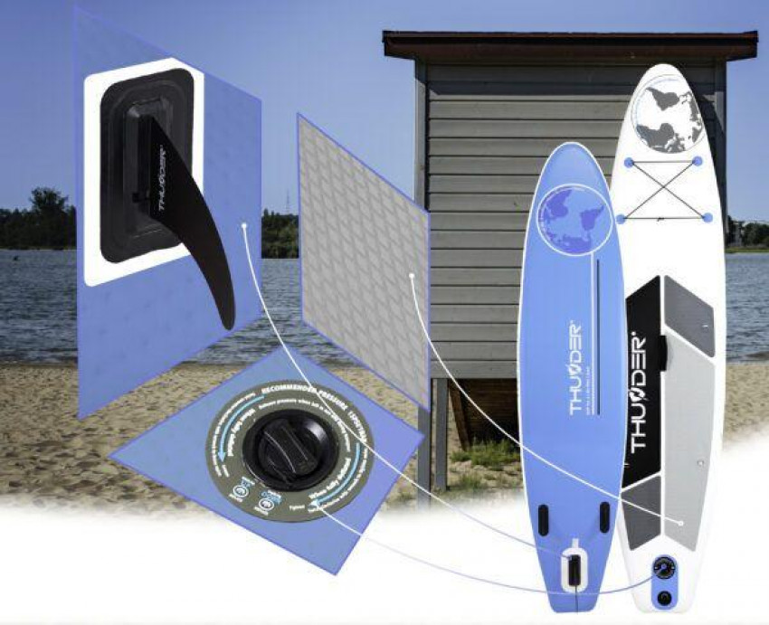 SUP-дошка THUNDER PLANET-BLUE 320-PLANET-BLUE