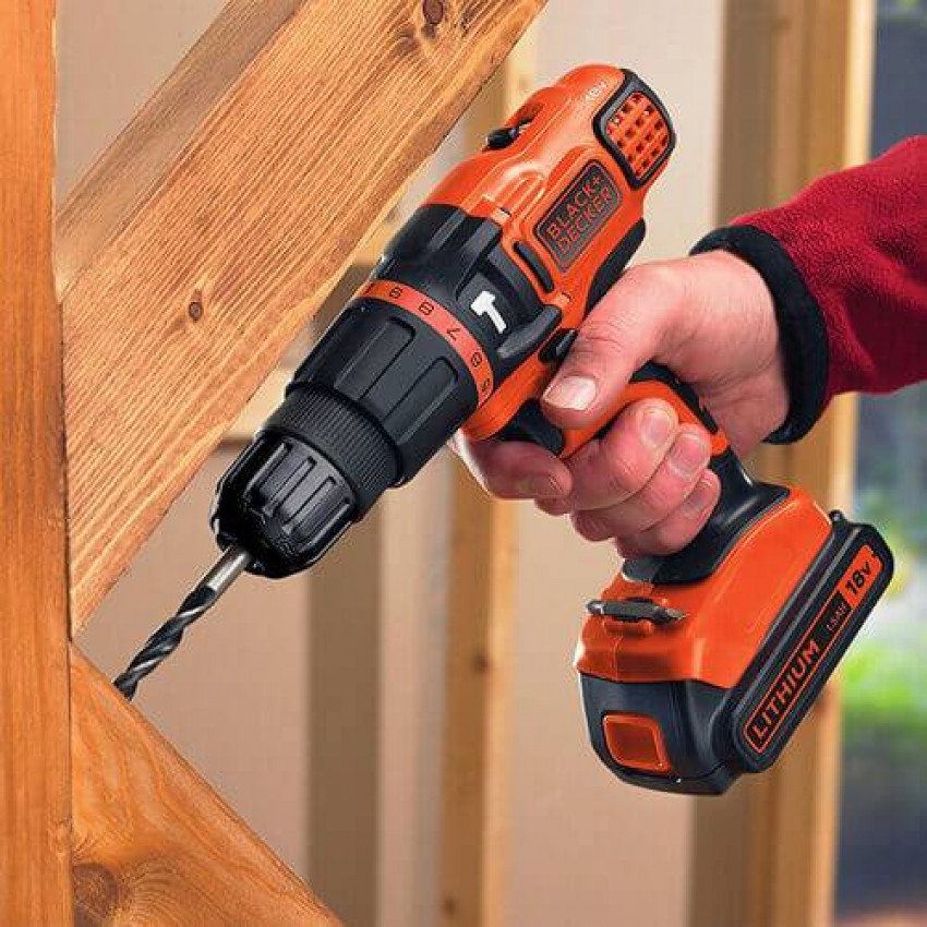 Дриль акумуляторний ударний BLACK DECKER BDCH188N-BDCH188N