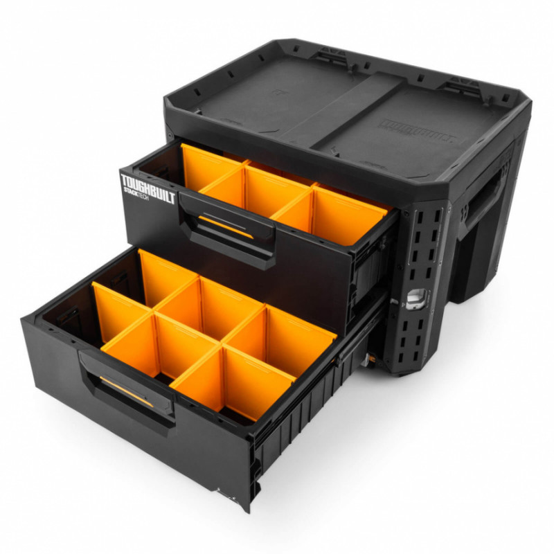 Ящик для інструментів TOUGHBUILT TB-B1-D-72 StackTech великий з 2 висувними шухлядами-TB-B1-D-72