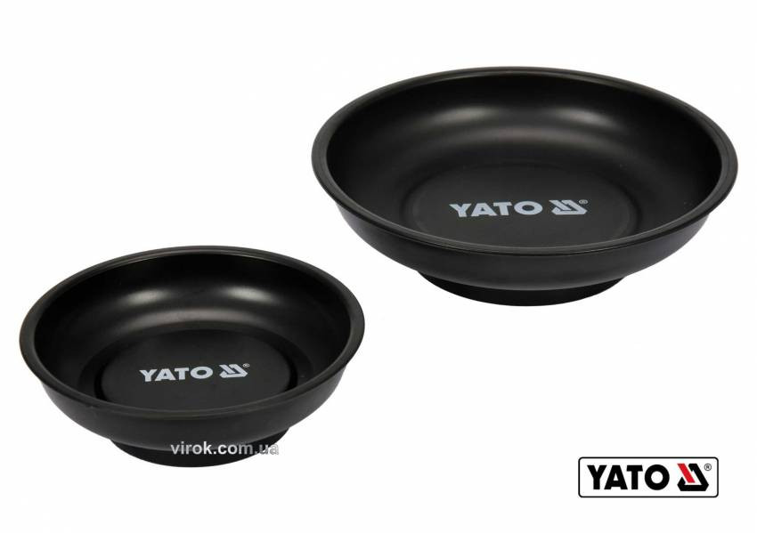 Миски магнітні круглі YATO: Ø= 150 та 108 мм, 2 шт.-YT-08302