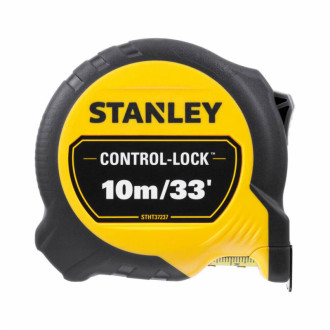 Рулетка вимірювальна CONTROL-LOCK довжиною 10 м/33, шириною 25 мм, в обгумованому корпусі, з подвійною шкалою STANLEY STHT37237-5-[articul]