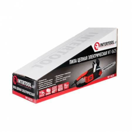 Пила ланцюгова електрична 2400Вт, шина 40см, плавний пуск, SDS INTERTOOL WT-0625-WT-0625