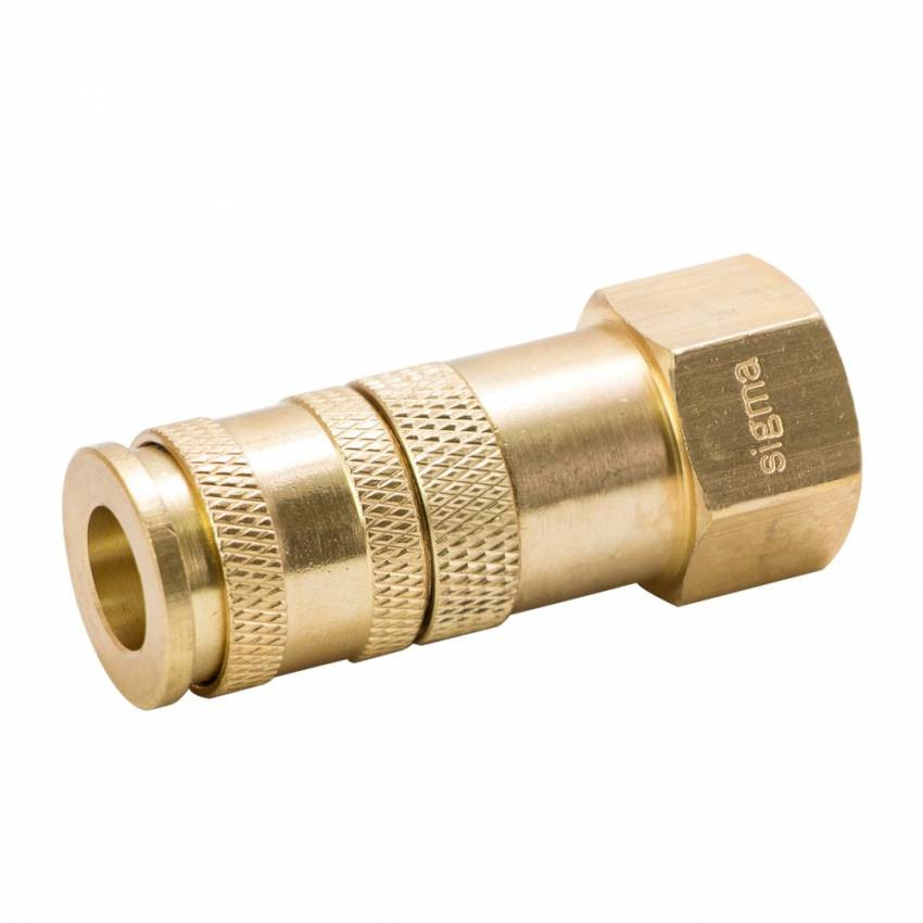 З'єднання швидкознімне посилене з фіксатором 1/2" (латунь) Sigma (7021661)-7021661