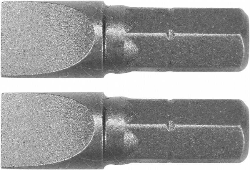 Насадка викрутка YATO: шліц SL8 x 25 мм, HEX 1/4", AISI S2, 2 шт.-YT-77894