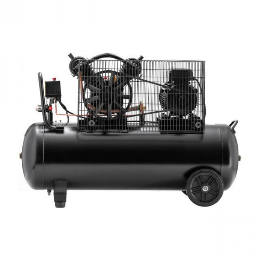Компресор 100л, 3 кВт, 220 В, 10 aтм, 500 л/хв. 2 циліндри INTERTOOL PT-0014-PT-0014