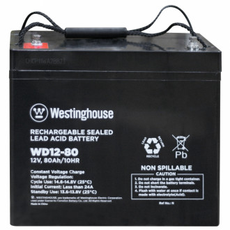 Свинцево-кислотна акумуляторна батарея Westinghouse Deep Cycle, 12V, 80Ah, terminal T14, 1шт 260*168*211-[articul]