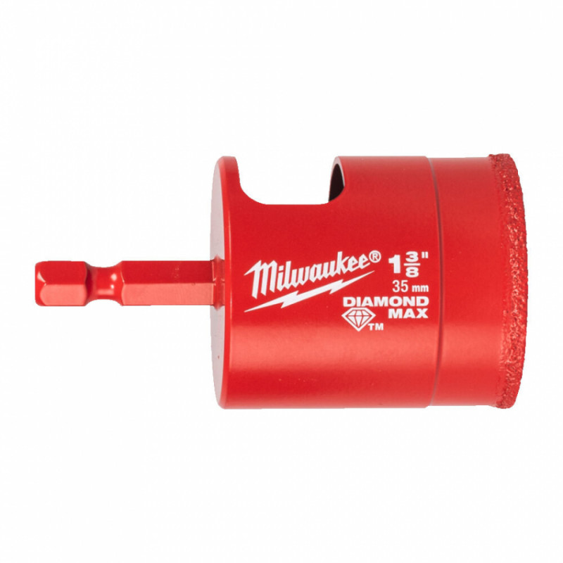Коронка алмазна Diamond Plus/Max MILWAUKEE, діаметр 35,0мм (1/4'' Hex) (свердління з водою)-4932498353