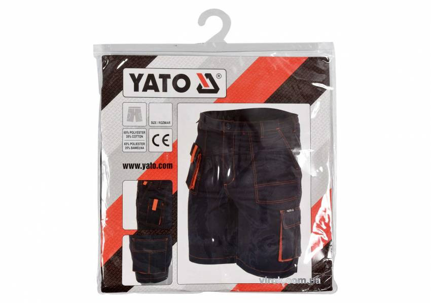 Шорти робітники YATO, розмір L/XL; 65% - поліестер, 35% - бавовна-YT-80927