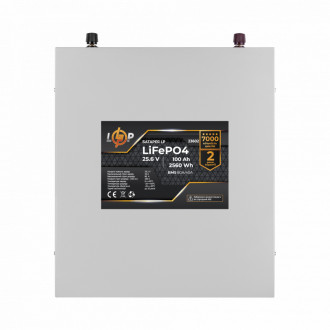 Акумулятор LP LiFePO4 25,6V - 100 Ah (2560Wh) (BMS 80A/40А) метал-[articul]