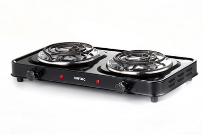 Плита електрична настільна спіральна ES-02DSB, 2000Вт Metec-[articul]