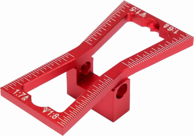 Шаблон розмічальний YATO контур "ластівковий хвіст" зі шкалою, 64х 23х 18 мм-YT-44080