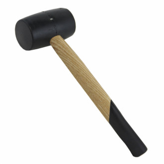 Киянка гумова чорна 450г дерев'яна рукоятка SIGMA (4317721)