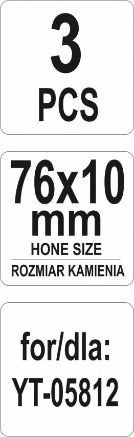 Камені точильні для хона YT-05812 YATO 76 х 10 мм, 3 шт.-YT-05817