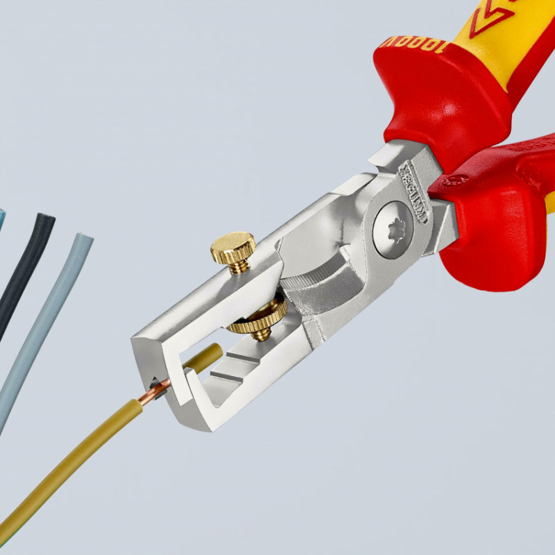Кліщі для видалення ізоляції, з функцією різання кабелю StriX KNIPEX 13 66 180 SB-13 66 180 SB