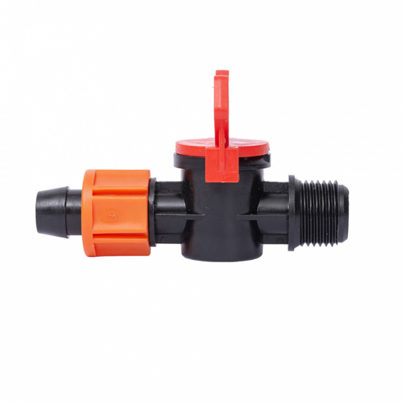 Кран для крапельної стрічки Ø16мм н/р 1/2" FLORA (5079654)-5079654
