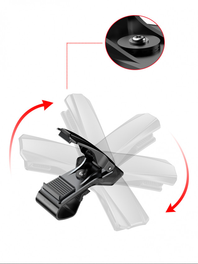 Автоутримувач Baseus Mouth Чорний (SUDZ-01)-