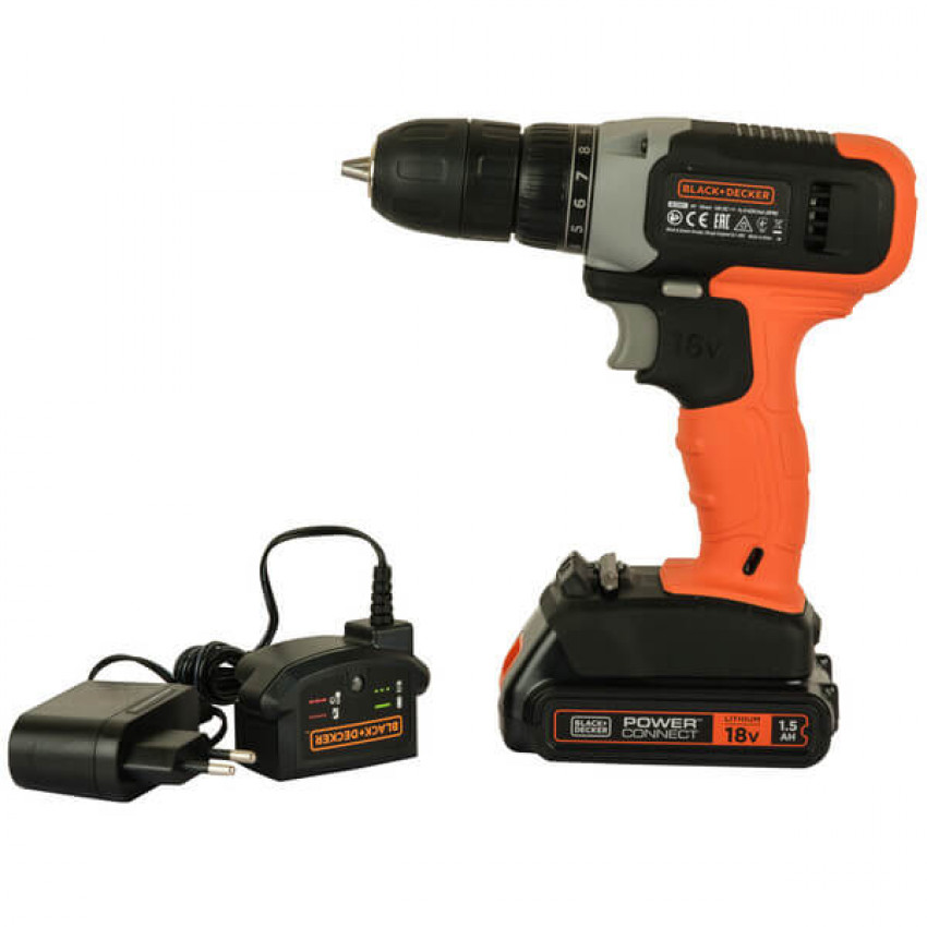 Дриль-шурупокрут акумуляторний BLACK+DECKER BCD001C1-BCD001C1