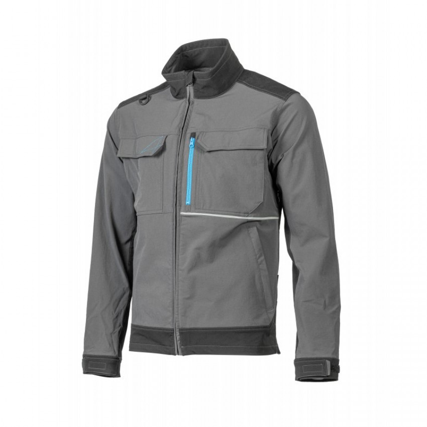 Куртка робоча TAUBER 4-way stretch, темно-сіра HOEGERT 3XL HT5K811-3XL-HT5K811-3XL