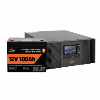 Комплект резервного живлення LP (LogicPower) ДБЖ + літієва (LiFePO4) батарея (UPS B1500 + АКБ LiFePO4 1280W)-[articul]