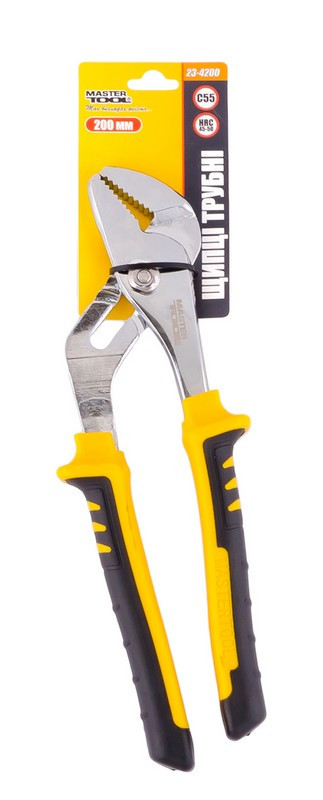 Щипці трубні MASTERTOOL 200 мм C55 HRC 45~50 23-4200-23-4200