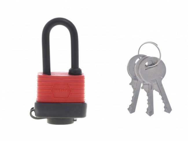 Замок навісний всепогодний, 40 мм, подовжена дужка, MTX-918229