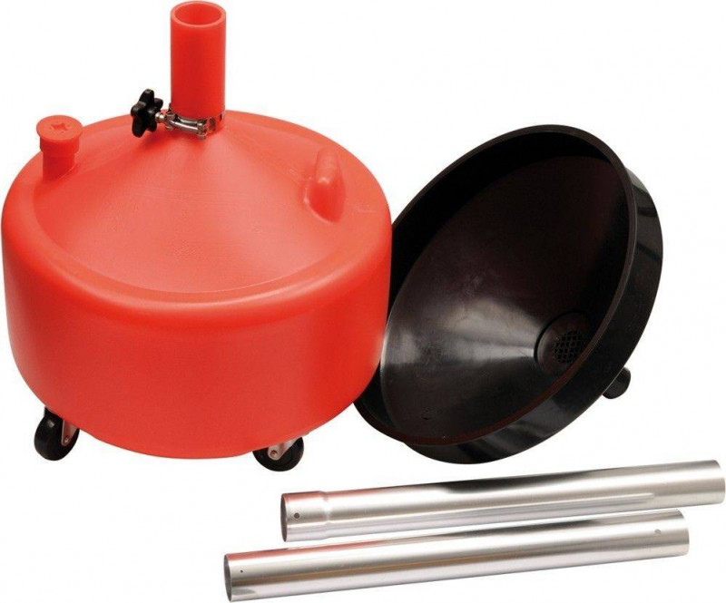 Пристрій збірний для зливу масла на колесах YATO V=20 л, вирва Ø=42 см, h=75-155 см.-YT-0718