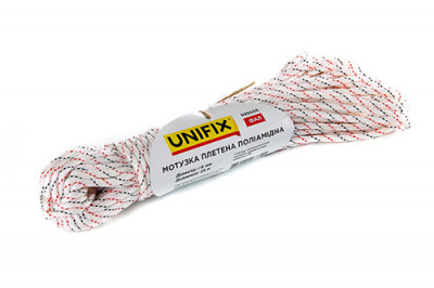 Мотузка плетена поліамідна (капронова) ФАЛ 6мм 25м UNIFIX-[articul]