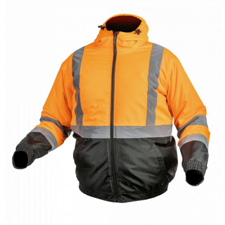 Сигнальна куртка-бомбер OKER утеплена, помаранчева HOEGERT XL HT5K331-XL-HT5K331-XL