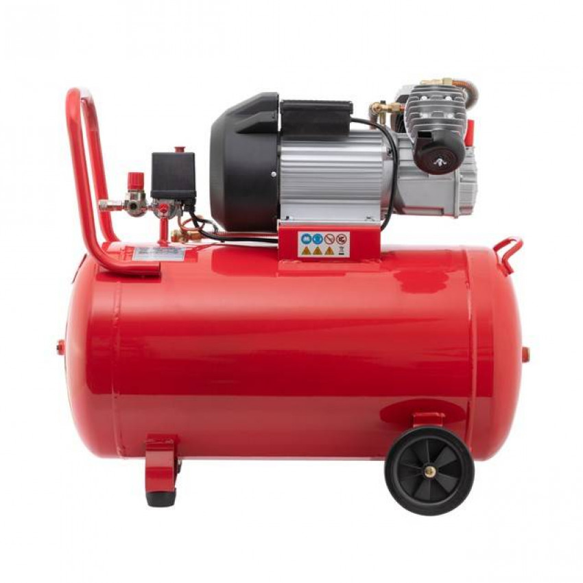 Компресор, 100 л, 3,0 кВт, 220 В, 10 атм, 420 л/хв, 2 циліндри INTERTOOL PT-0008-PT-0008