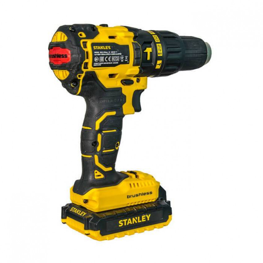 Дриль-шуруповерт акумуляторний безщітковий ударний STANLEY SBH20D2K-SBH20D2K