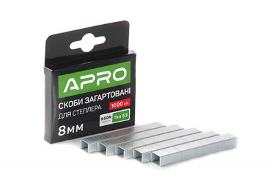 Скоби загартовані 8х11.3х0.7мм 1000шт APRO-[articul]