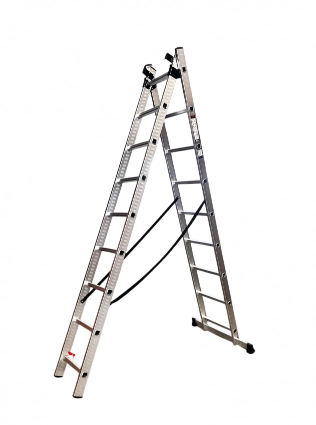 Драбина 3-секц. розкл. 3*9сх. 2,43-6,48м-KME309