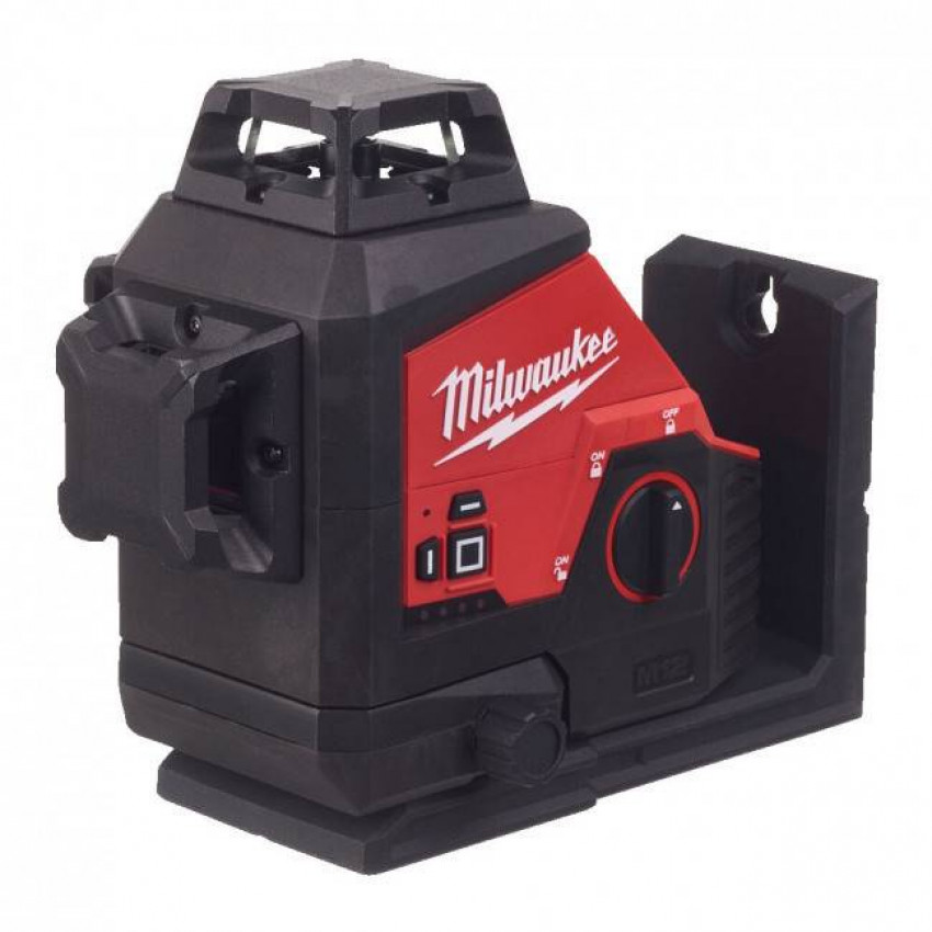 Лазерний 3D нівелір акумуляторний MILWAUKEE, M12 3PL-401C ( зарядний пристрій, 1акум.Х4Аг, кейс) (4933478102)-4933478102