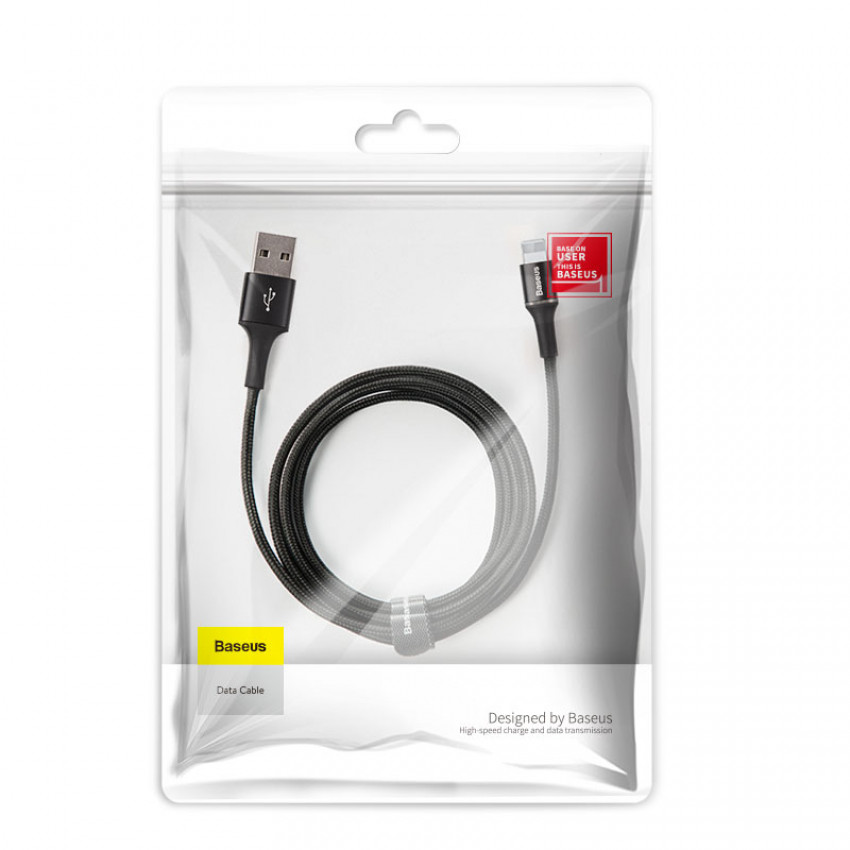 Кабель Baseus Halo USB 2.0 to Lightning 2A 3M Чорний (CALGH-E01)-